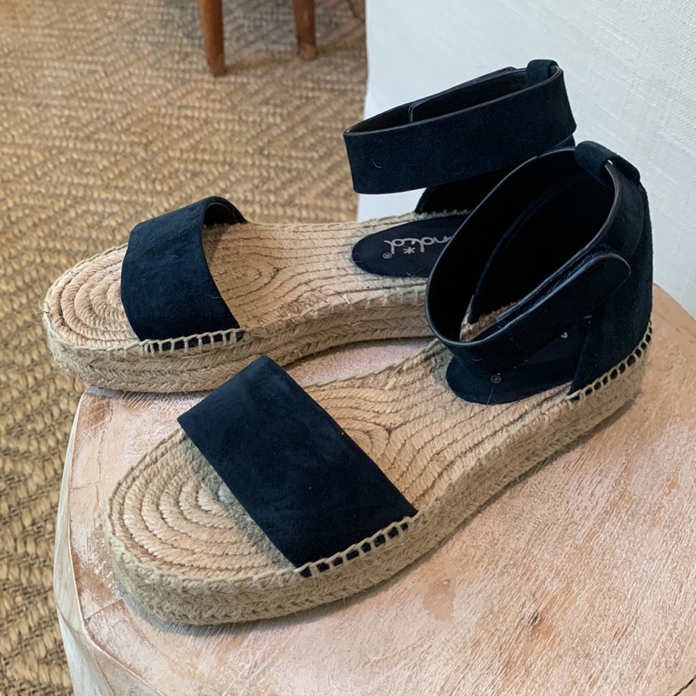 Splendid Jensen Espadrilles Navy Suede Size 5.5
